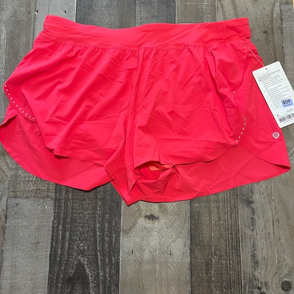 Lululemon Pants - Lululemon fast and free high-rise split short 3 inch red glow